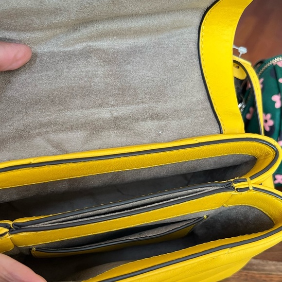 Michael Kors Sunflower Cece Chain Quilted Leather Crossbody Bag Purse - Picture 6 of 15